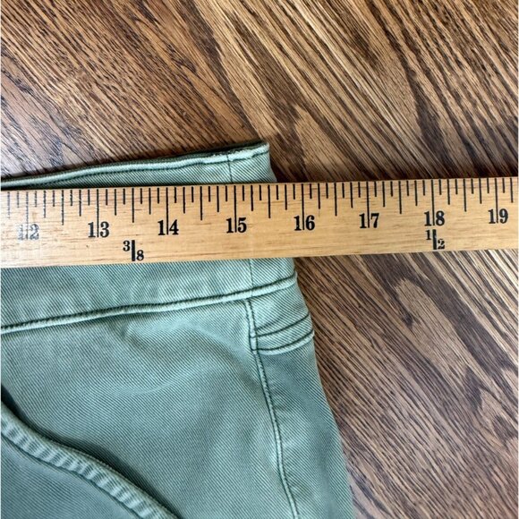 Spanx‎ Womens Green Twill Stretch Cargo Ankle Pants Size 1XP Army Spring Pockets - Picture 12 of 15